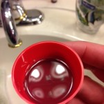 First rinse with the "whitening accelerator"...